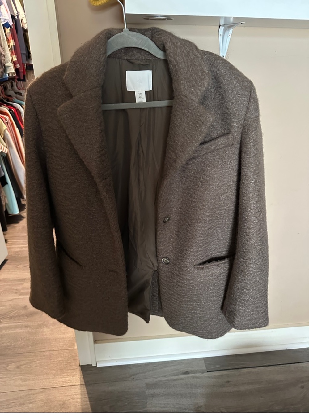 H&M Brown Textured Women's Blazer